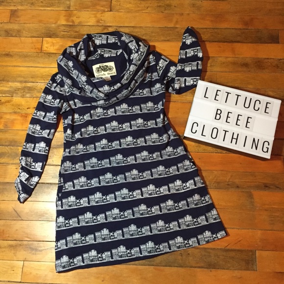 Modcloth Tops - ModCloth Effie’s Heart skyline tunic navy blue M